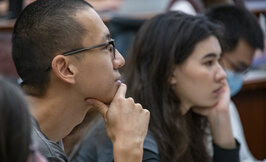 people listening to a lecture