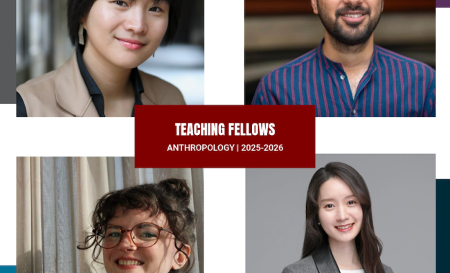 Photos of Anthropology's 2025-2026 teaching fellows